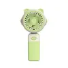 Ventilador Portátil Pequeno Transfronteiriço Desenho Animado USB Mini Portátil para Desktop Base Cordão Ventilador Presente para Estudante Venda por Atacado