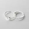 Nalan S925 prata esterlina fresco e doce ins nicho moda luxo diamante suave anel de contas redondas R02393