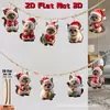 Conjunto Plano 2D de 9 Peças de Gatos Fofos em Forma de Estrela Decorações de Árvore de Natal de Madeira para Portas de Casa, Janelas e Lareira