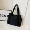Bolsa de Lona Tote de Gran Capacidad, Elegante y Versátil, Adecuada para Estudiantes y Viajes Diarios