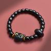 Sándalo Morado Tallado Mantra de Seis Sílabas Pulsera de Loto Nube Auspiciosa Pulsera Rosario para Hombres y Mujeres Sándalo Negro Cuentas Budistas Estilo Antiguo