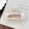 Pinza de Tiburón de Acetato con Patrón de Mármol Estilo Coreano Pinza Cuadrada Versátil y Simple para Accesorios del Cabello de Mujer