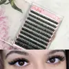 Popular na Europa e América: Kit de cola com 80 peças, cílios postiços grossos de raça mista asiática, maquiagem para olhos esfumados, cílios postiços transfronteiriços para comércio exterior