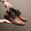 Zapatos de cuero casual de negocios de tamaño grande 40-50 transfronterizos 2026 primavera y otoño nuevos zapatos de cuero bajos brillantes para oficina para hombre