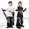 Ropa Moderna Infantil de Street Dance Hip-Hop Holgada Traje de Presentación Marca de Moda Ropa Infantil Verano Niños y Niñas Estilo Chino Fresco Atractivo Conjunto