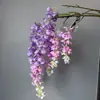 Decorações de flores de feijão pendentes para casamentos, flores de teto suspensas para salões de casamento, flores artificiais para decoração de interiores de hotéis, criando uma sensação de ambiente