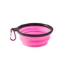 Amazon Transfronterizo Mascota Exterior Silicona Plegable Perro Tazón Portátil Exterior Retráctil Perro Tazón Agua Beber