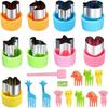 Set de 25 Piezas de Moldes para Frutas con Relieve, Cuchillo de Plástico para Frutas Infantil, Molde de Plástico para Cortar Frutas de Dibujos Animados, Venta Caliente Transfronteriza