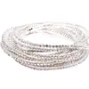 Pulseira Fina de Garra S6 com Strass, Uma Fileira, Elástica, Pulseira Tennis, Pulseira Banhada a Ouro Transfronteiriça, Fabricante, Atacado