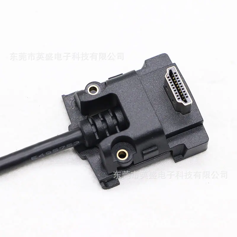 USBAM 转接HDMI19P公弯头+DC5.5*