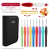 Kit de Agulhas de Crochê Coloridas com Cabo Macio Transfronteiriço para DIY em Casa, Tricô, Sapatinhos de Crochê, Ferramenta para Tricotar Cachecóis