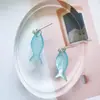 Tão bonito! Novos Brincos de Franja Azul Flor Cascata Realçadores de Branco Estilo 2026 Novos Brincos Doces e Exagerados para Mulheres