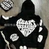 Moletom Gótico Europeu e Americano Estilo Verão Lavagem Americana Personalizado Manga Longa Estilo Japonês Tendência Jaqueta de Alta Qualidade