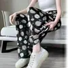 Pantalones de Pierna Ancha de Cintura Alta de Seda Helada de Verano Talla Grande para Mujer, Nuevo Estilo Delgado, Corte Holgado, Adelgazantes, Pantalones para Mujer de Mediana Edad, Pantalones de Mamá