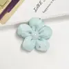 Adorno para Cabeza, Bolso y Ropa de Flor de Cinco Pétalos Cosida a Mano con Relleno de Algodón, Pétalos Rosa Dulce de Principio de Verano