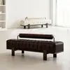 Banco de pie de cama de tela minimalista nórdico para dormitorio, banco de ocio para hotel, casa de huéspedes, centro comercial, oficina de ventas, sala de exposición, banco sofá