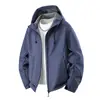Chaqueta Softshell para Hombre de Exterior Nueva para Primavera y Otoño 2026, Forro Polar Fino, Cortavientos, Impermeable, Transpirable, con Capucha, Ligera