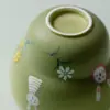 Ino Kiyosong Estilo Lindo Conejo Brote Verde Calabaza de Cerámica Taza de Té Kung Fu Exquisita Taza de Té para el Hogar Taza de Aromas