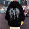 Sudadera con Capucha de Nuevo Estilo para Hombres y Mujeres, Marca de Tendencia Europea y Americana, Sudadera Holgada sin Cierre con Alas, Sudadera de Estilo Oscuro Fresco para Primavera y Otoño