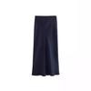 Transfronteiriço 2024 Verão Novo Roupas Femininas Estilo Europeu e Americano Moda Elegante Textura Cetim de Seda Saia Cintura Alta 8534899