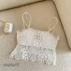 Novo Sling Primavera e Verão com Bojo Acolchoado de Borracha Colete Externo Lingerie Doce de Renda Feminina Sexy Roupa Íntima Fixa para Usar por Baixo