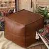 Funda de taburete de cuero bolsa de almacenamiento para ropa vieja ociosa asiento bajo de sofá sala de estar pilar de asiento ventana salediza perezoso cuero adulto