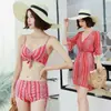 Split Swimsuit Feminino Estudante Barriga Cobrindo Emagrecimento Esportes Conservadores Três peças Praia Nova Moda Hot Spring Swimsuit