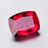 Piedra suelta de turmalina rubí forma de almohada rectangular gruesa anillo de sangre de paloma anillo anillo colgante doble uso diamante cabeza de joyería personalizada