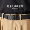 Cinturón de Lona para Hombre Hebilla Automática Casual Versátil Moda Cinturón Forrado Engrosado Nylon Traje de Trabajo Entrenamiento Militar Cinturón de Moda