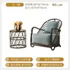 Foshan Móveis Cadeira de Sofá Individual Estilo Wabi-Sabi Artesanato de Rattan Indonésio Cadeira de Rattan Mesa Lateral Combinação Conjunto de Três Peças para B&B Varanda
