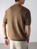 Roupas Masculinas Fengshe / Verão 2026 Nova Camisa de Malha Gola Redonda Estilo Americano Masculino Manga Curta Pesada Casual Tendência
