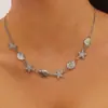 Joias Transfronteiriças Europeias e Americanas, Conjunto de Joias Sexy Personalizado com Conchas e Estrelas do Mar Tema Oceano, Acessórios Estilo Férias na Praia