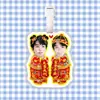 Nova etiqueta de bagagem personalizada de Wang Junkai, etiqueta anti-perda, cartão de embarque, etiqueta de mala, pingente de mochila e outros acessórios