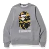 Sudadera con cuello redondo BAPE cabeza de mono tiburón estilo japonés de moda transfronteriza, unisex, corte holgado, manga larga, prenda exterior de otoño/invierno