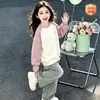 Sudadera con forro polar para niña, nueva y elegante, de moda, corte holgado, cuello redondo, para niños mayores, otoño/invierno 2026