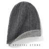 Cashmere outono e inverno novas roupas femininas combinando cores malha quente moda engrossado casual turn-up casual chapéu de dois lados