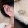 Super flash diamante floco de neve orelha osso clipe feminino requintado moda atmosfera brincos nicho alta qualidade orelha jóias