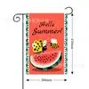 Bandera de Jardín Temática de Verano Transfronteriza Decorativa para Patio Festival Fiesta Escena Decorativa Lino Impresión Doble Cara