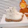 Botas de cuero para niña, nuevo estilo otoño 2026, botas Martin retro con perlas, estilo coreano, botines casuales de moda y versátiles.