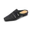 Mocasines Cuadrados de Cuero Genuino para Mujer, Estilo Old Money Británico de Principios de Primavera, con Diseño de Remaches, Zapatos de Cuero Versátiles de Nicho, Tacones Altos para Viajar