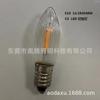 Suministro de lámpara de filamento LED E10 C6 de Navidad, bombilla de tira de patrón recto, lámpara de filamento LED, bombilla C6
