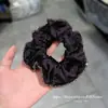 Goma para el pelo de satén con pedrería estilo vintage francés, Elegante y a la moda para moños, Accesorio para el pelo duradero y con estilo