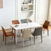 Cadeira de jantar moderna em couro de sela para uso doméstico, cadeira com encosto minimalista moderno, cadeira de mesa de jantar estilo italiano de luxo leve, cadeira de estudo
