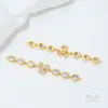 Colgante de Mariposa con Circonita Micro-Pavimentada Color Dorado de 14 Quilates Relleno de Color que Conserva el Color Doble Colgante Hecho a Mano DIY Conector de Colgante para Pulsera
