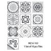 Nuevas Pegatinas de Azulejos Artificiales Retro Marroquíes Transfronterizas para Renovación de Pared y Piso de Cocina Decorativas Impermeables Resistentes al Desgaste