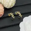 Fornecimento Exclusivo Transfronteiriço de Novos Modelos de Brincos de Letra Y com Logo Réplica Saint-Germain Totalmente Cravejados em Diamante, Sensação Luxuosa, Atacado