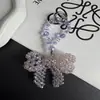 Nuevo colgante de cristal tejido de alta gama para teléfono, llavero, accesorio para bolso, exquisito