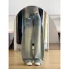 Jeans de Pierna Ancha Bordados Estilo Retro Americano Tallas Grandes para Mujer, Otoño 2025 Nuevos Pantalones Sueltos Rectos con Caída Scimitar