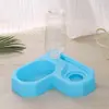 Dispensador automático de água para cachorro, em formato de coração, tigela para pet de canto reto, evita umidade, adequado para gatos e cachorros, comedouro e bebedouro multifuncional