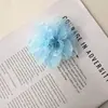 Flores de Organza Estilo Coreano con Bordes Quemados, Flores de Tela de 9 cm, Accesorios para el Cabello de Flores Tridimensionales DIY, Adornos de Flores para Ropa